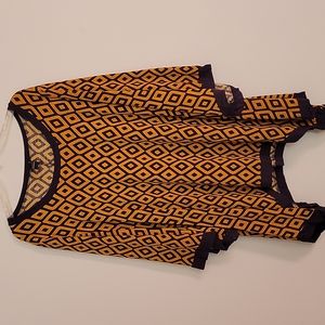 Womens large navy and gold tunic